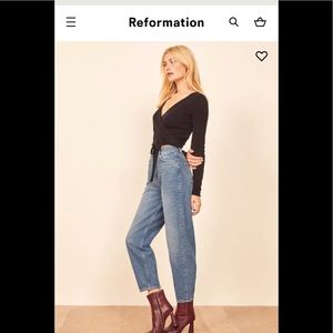 Reformation Kris High Rise Relaxed Curve Jeans NWT